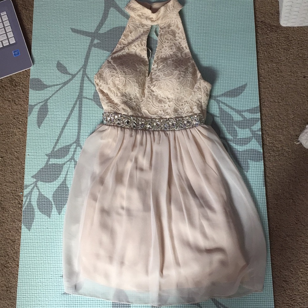 Speechless Cream Formal Dress